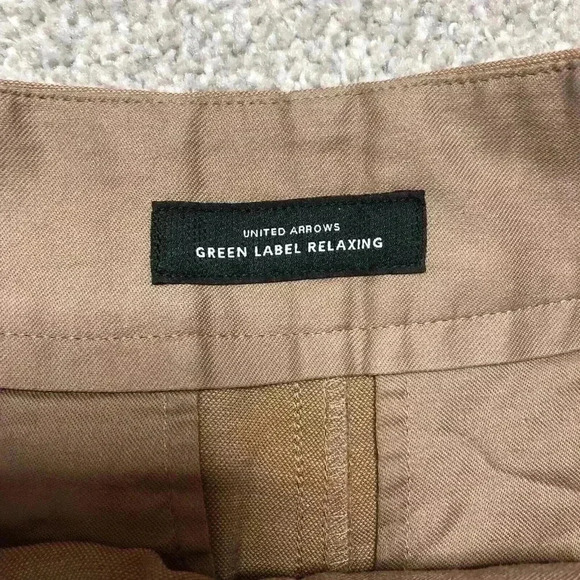 United Arrows Wide Leg Pants Beige Elegant High Rise - Picture 8 of 9